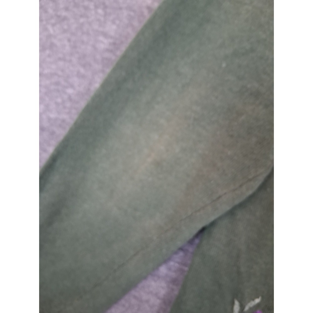 VTG Delores Bell Womens Sweater M Green Embroidered Floral Granny Cabin Cozy - Picture 3 of 10